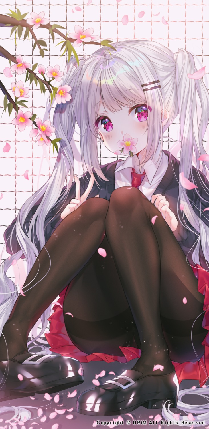 pantyhose, seifuku, skirt_lift, sweater, urim_(paintur)