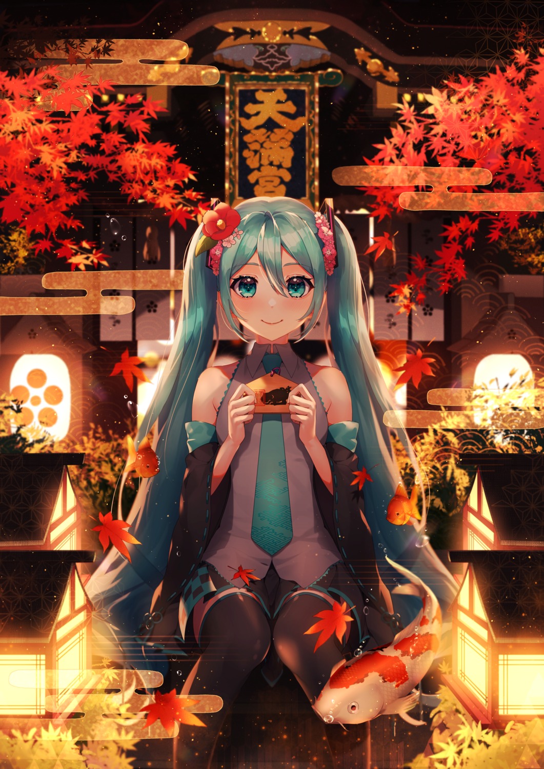 hatsune_miku, kyoto_nippon_festival, peta_(snc7), thighhighs, vocaloid
