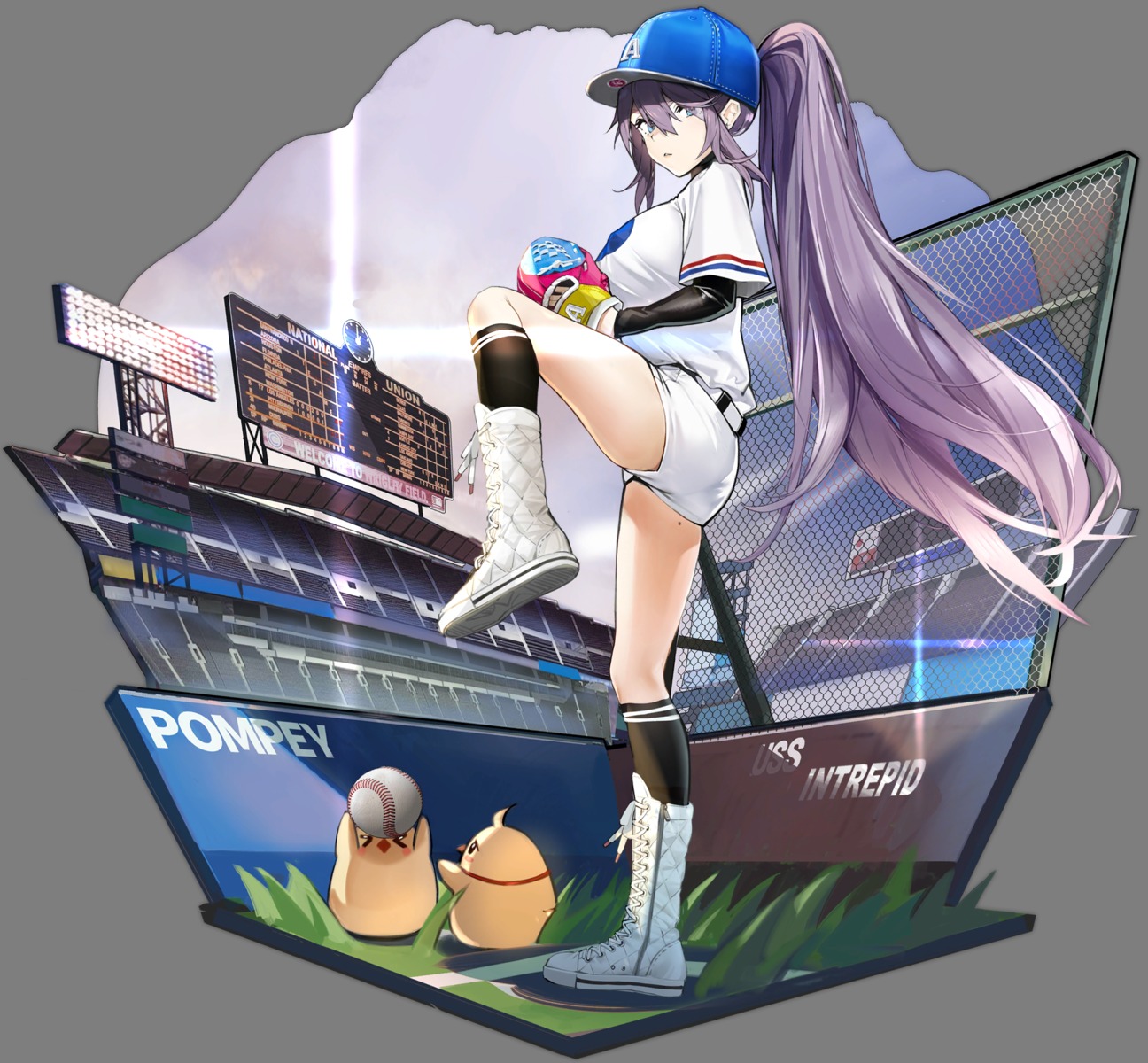 ass, azur_lane, baseball, intrepid_(azur_lane), manjuu_(azur_lane), transparent_png, xiao_chichi