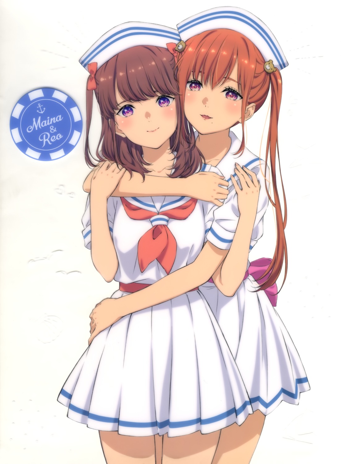 ichii_maina, igarashi_reo, oshi_ga_budoukan_itte_kuretara_shinu, seifuku, yano_akane, yuri
