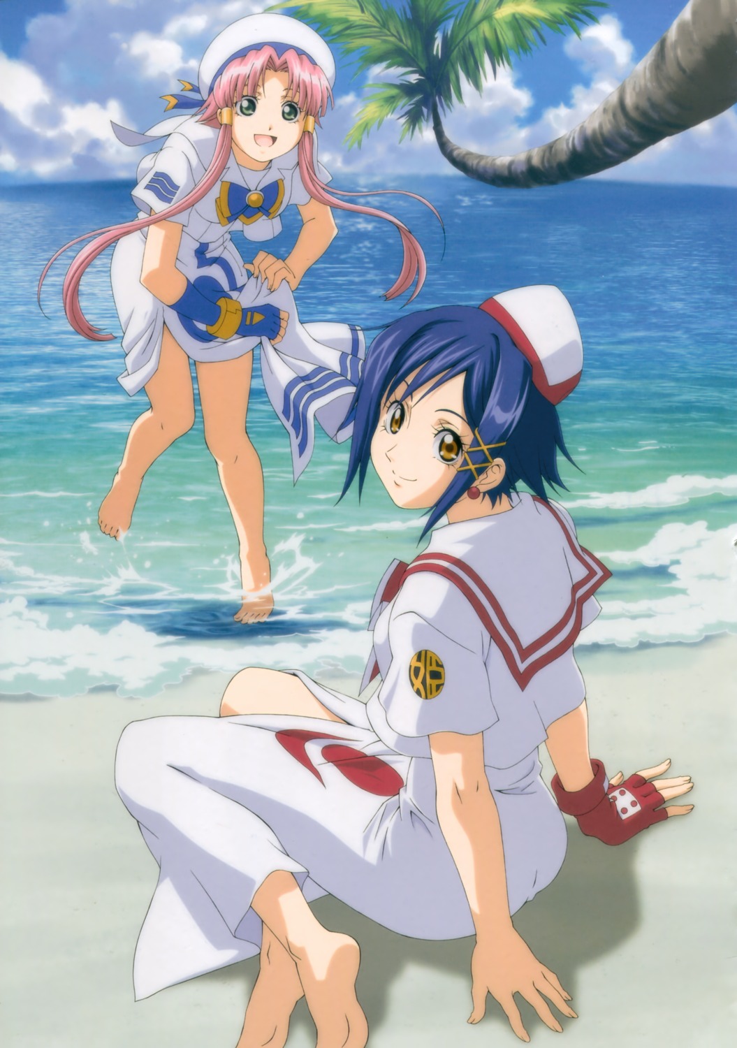 aika_granzchesta, aria, dress, hatta_keiki, mizunashi_akari, skirt_lift, uniform