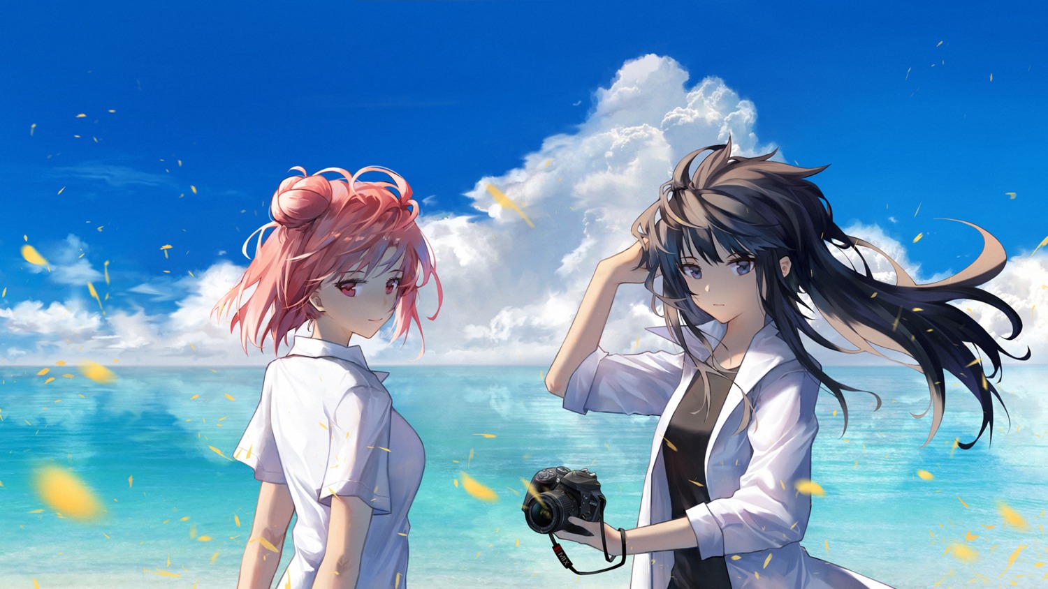 wallpaper, yahari_ore_no_seishun_lovecome_wa_machigatteiru., yuigahama_yui, yukinoshita_yukino, yuuki_mix
