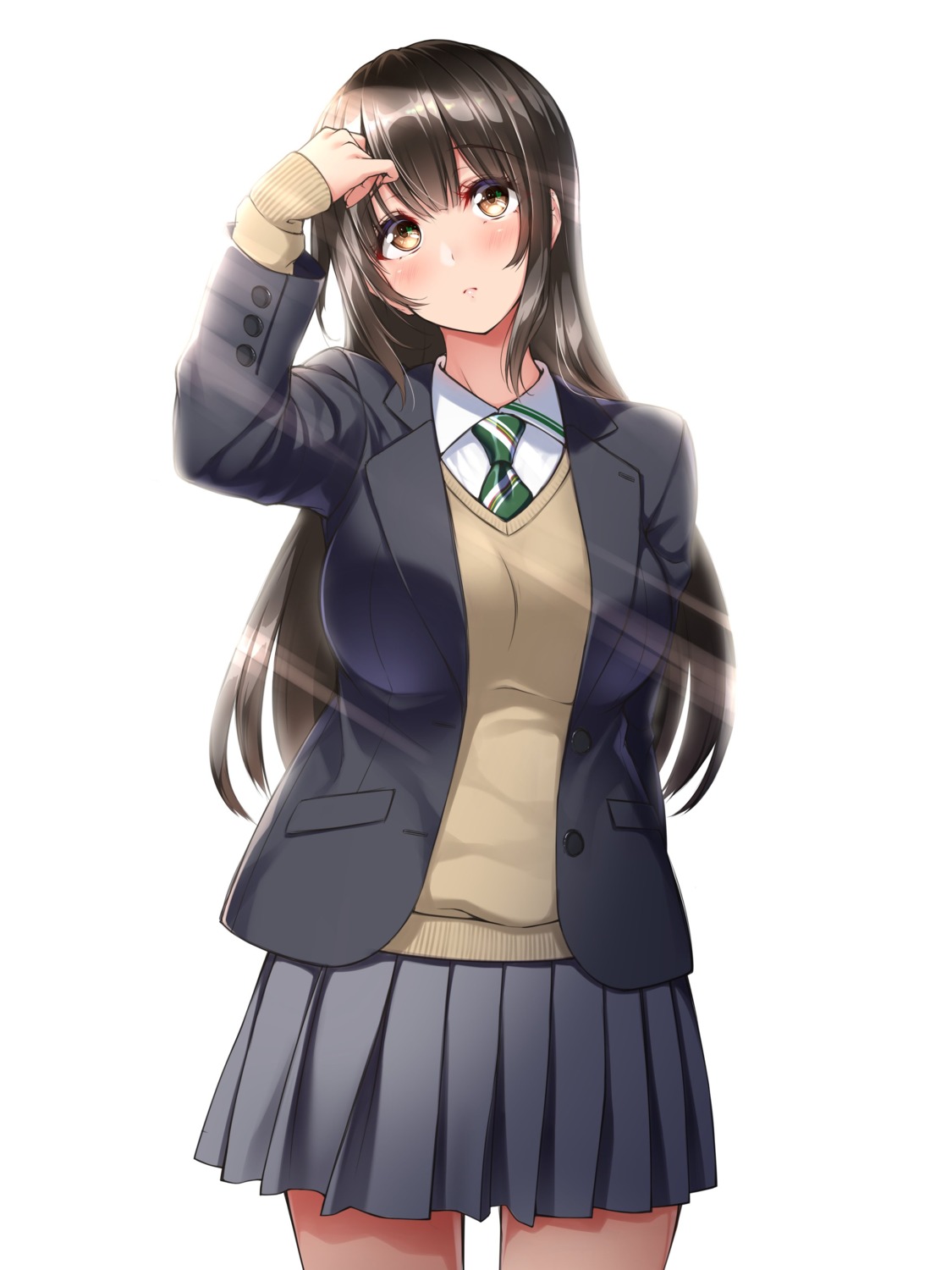 midoriiro_no_shinzou, seifuku, sweater