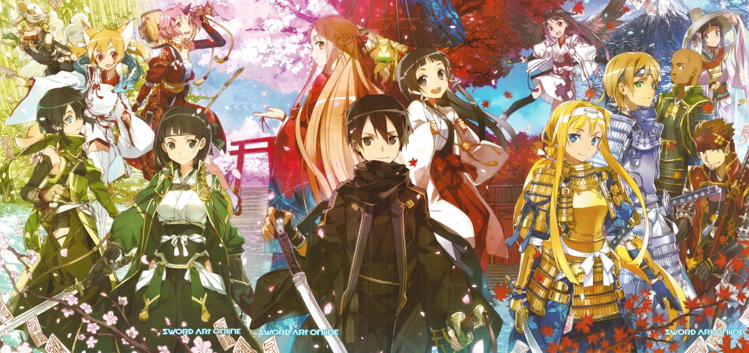 agil, alice_zuberg, animal_ears, argo_(sword_art_online), armor, asada_shino, asuna_(sword_art_online), bunbun