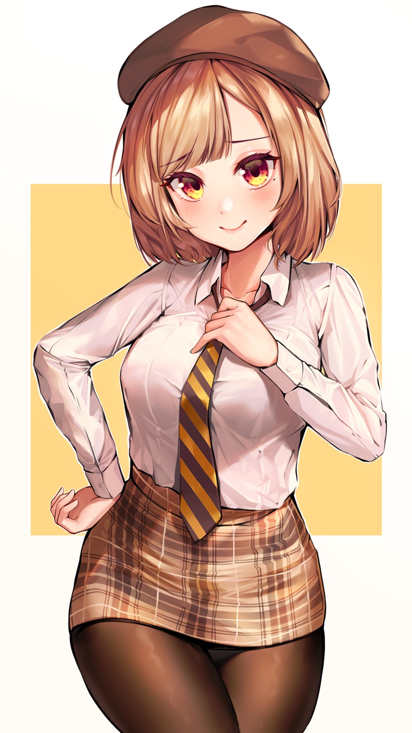 hakushoku_n, pantyhose, uniform