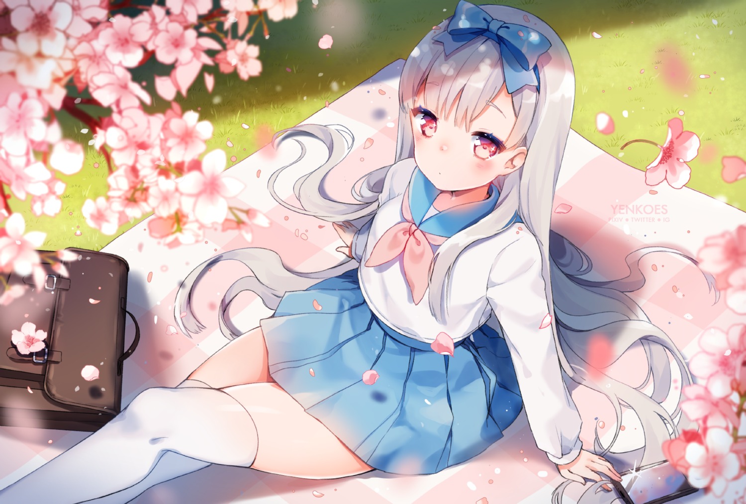 seifuku, thighhighs, yenkoes