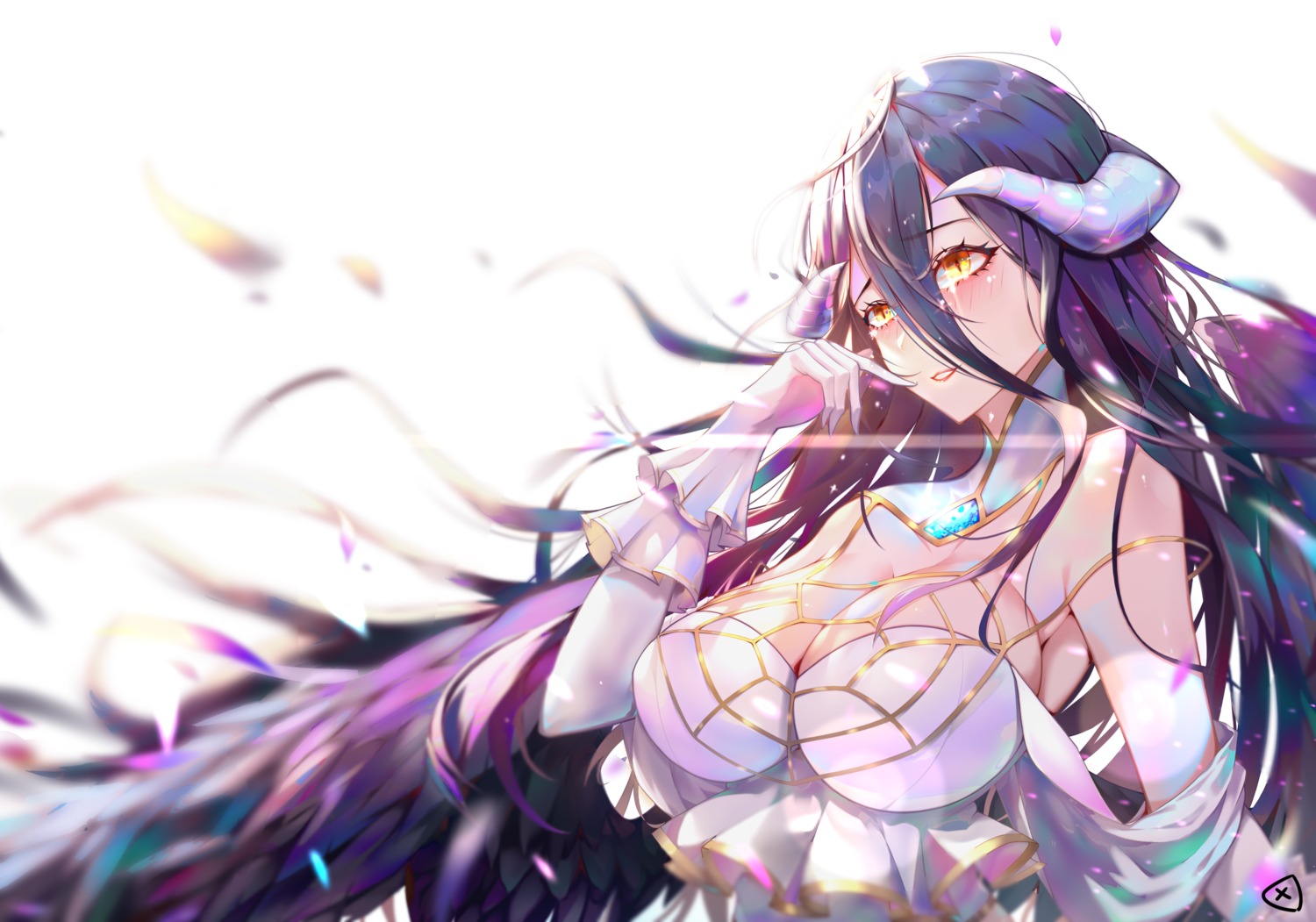 albedo_(overlord), horns, overlord, wings, xianyujun_sam