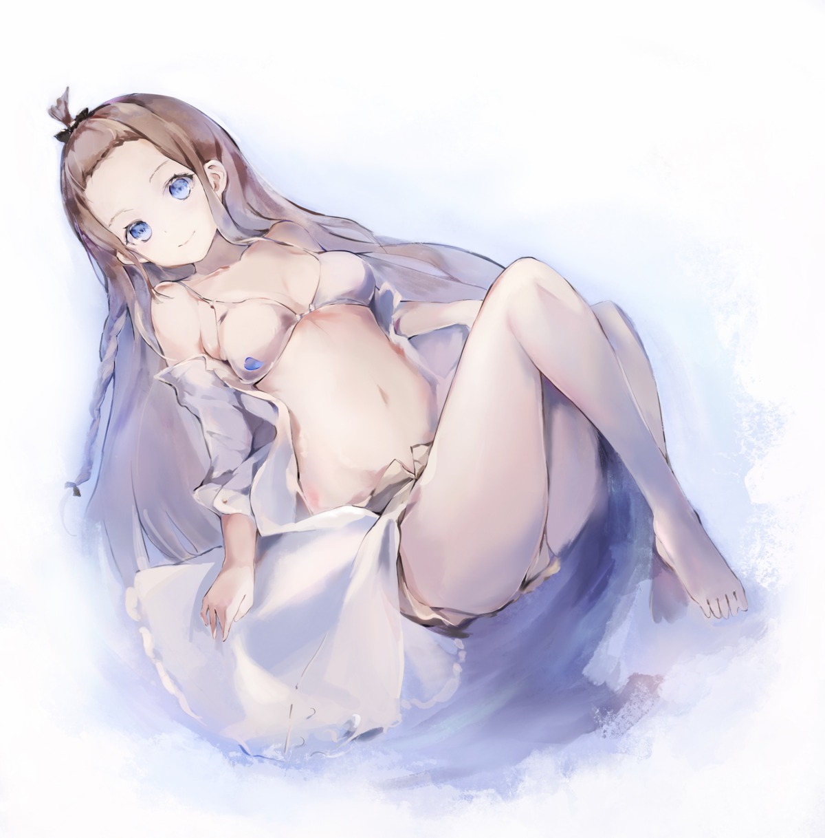 bikini, cleavage, feet, hanagin, open_shirt, swimsuits