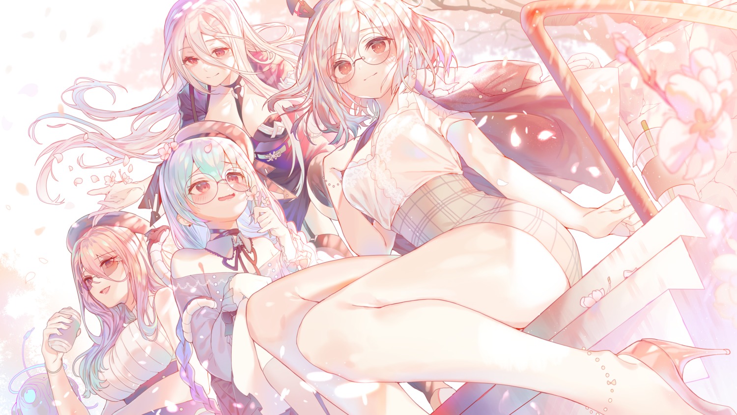 cleavage, heels, kingsense, megane, torano, wallpaper