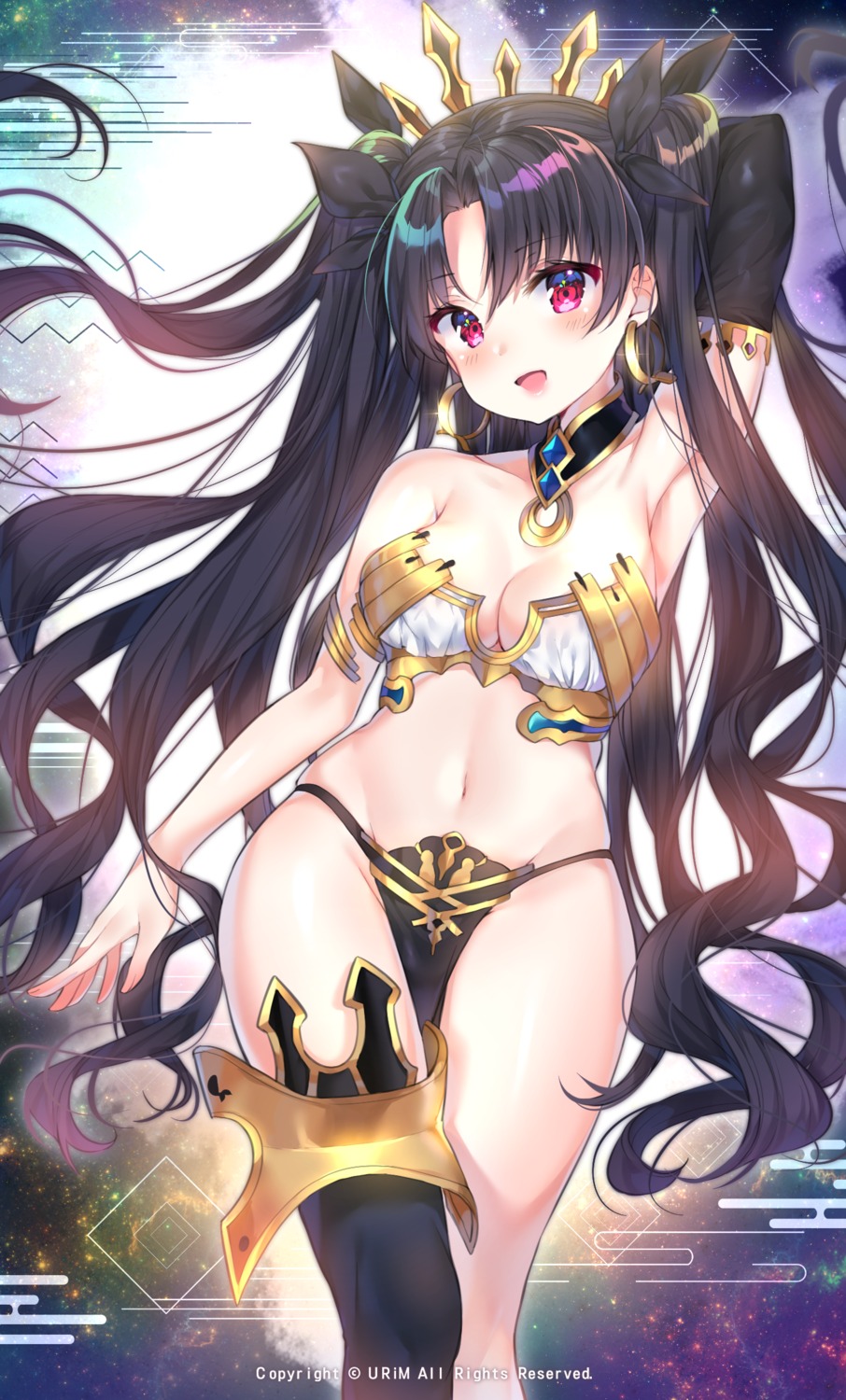 bikini_armor, cleavage, fate/grand_order, ishtar_(fate), thighhighs, urim_(paintur)