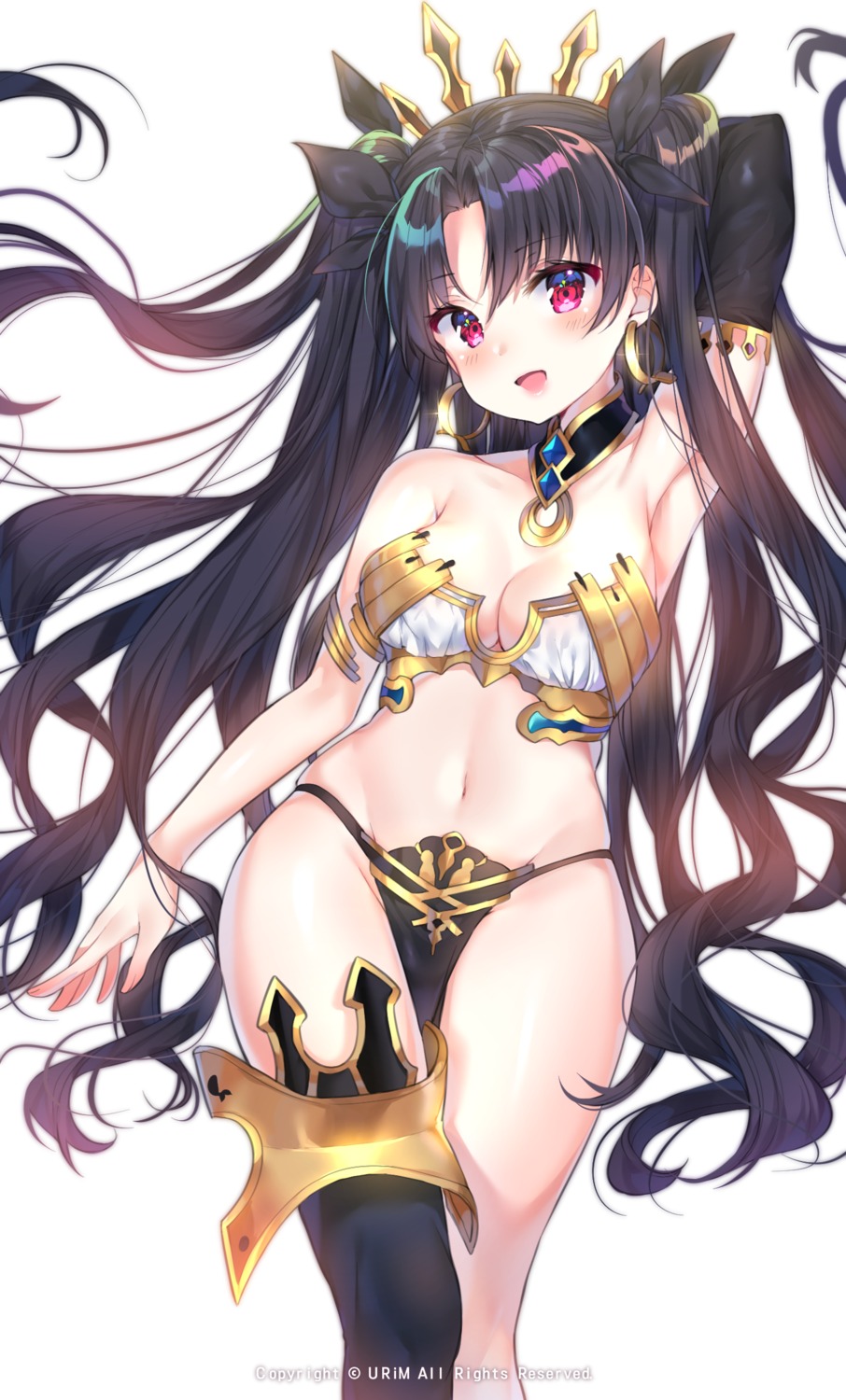 bikini_armor, cleavage, fate/grand_order, ishtar_(fate), thighhighs, urim_(paintur)