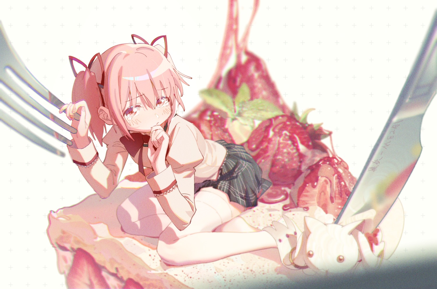 hei_yan-m82a1, kaname_madoka, mahou_shoujo_madoka_magica, seifuku, thighhighs