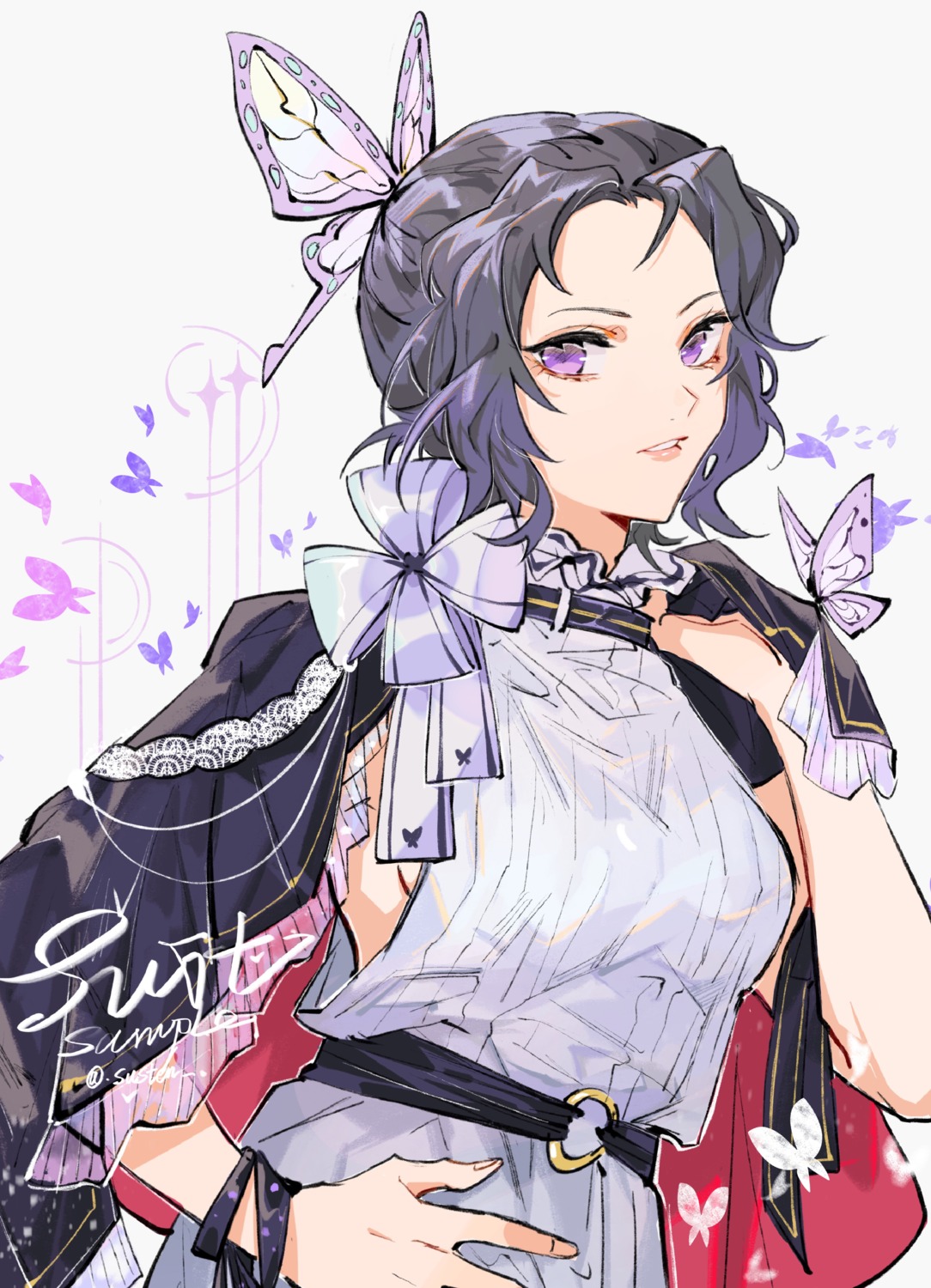 dress, kimetsu_no_yaiba, kochou_shinobu, susten+
