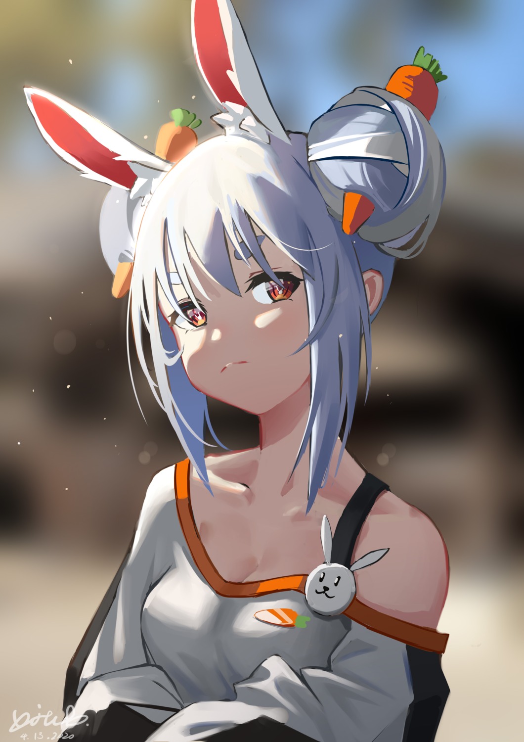 animal_ears, bunny_ears, cleavage, hololive, usada_pekora, xiu_kukkii