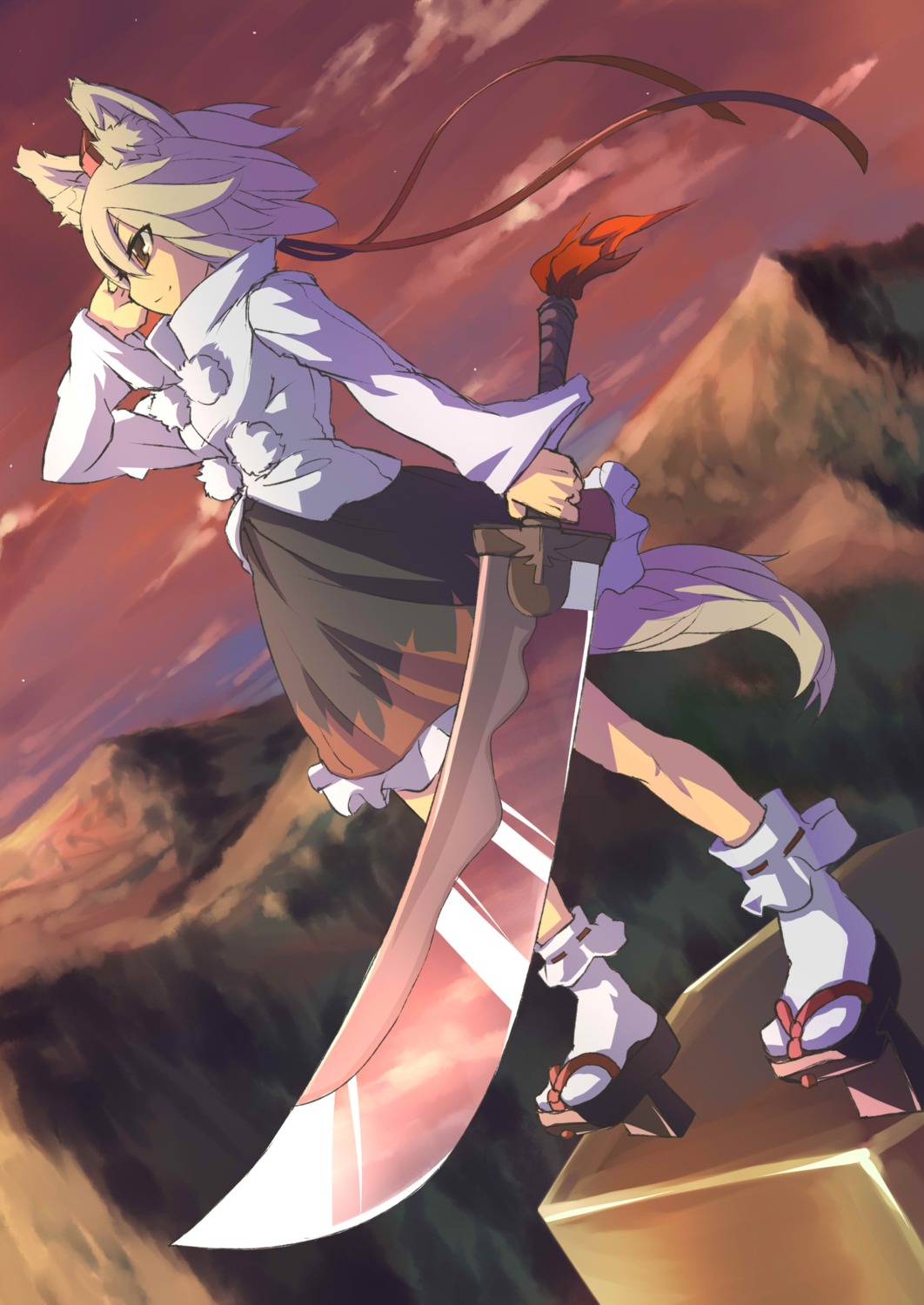 animal_ears, inubashiri_momiji, kiyoshi, sword, touhou