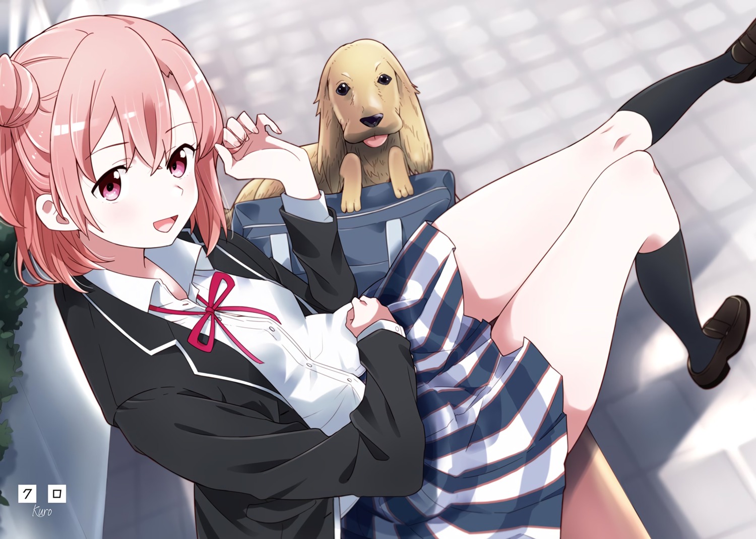 kuro_(artist), seifuku, yahari_ore_no_seishun_lovecome_wa_machigatteiru., yuigahama_yui