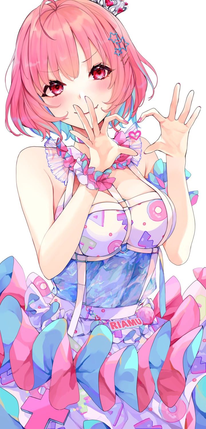 cleavage, dress, hutuu_(1121), the_idolm@ster, the_idolm@ster_cinderella_girls, yumemi_riamu