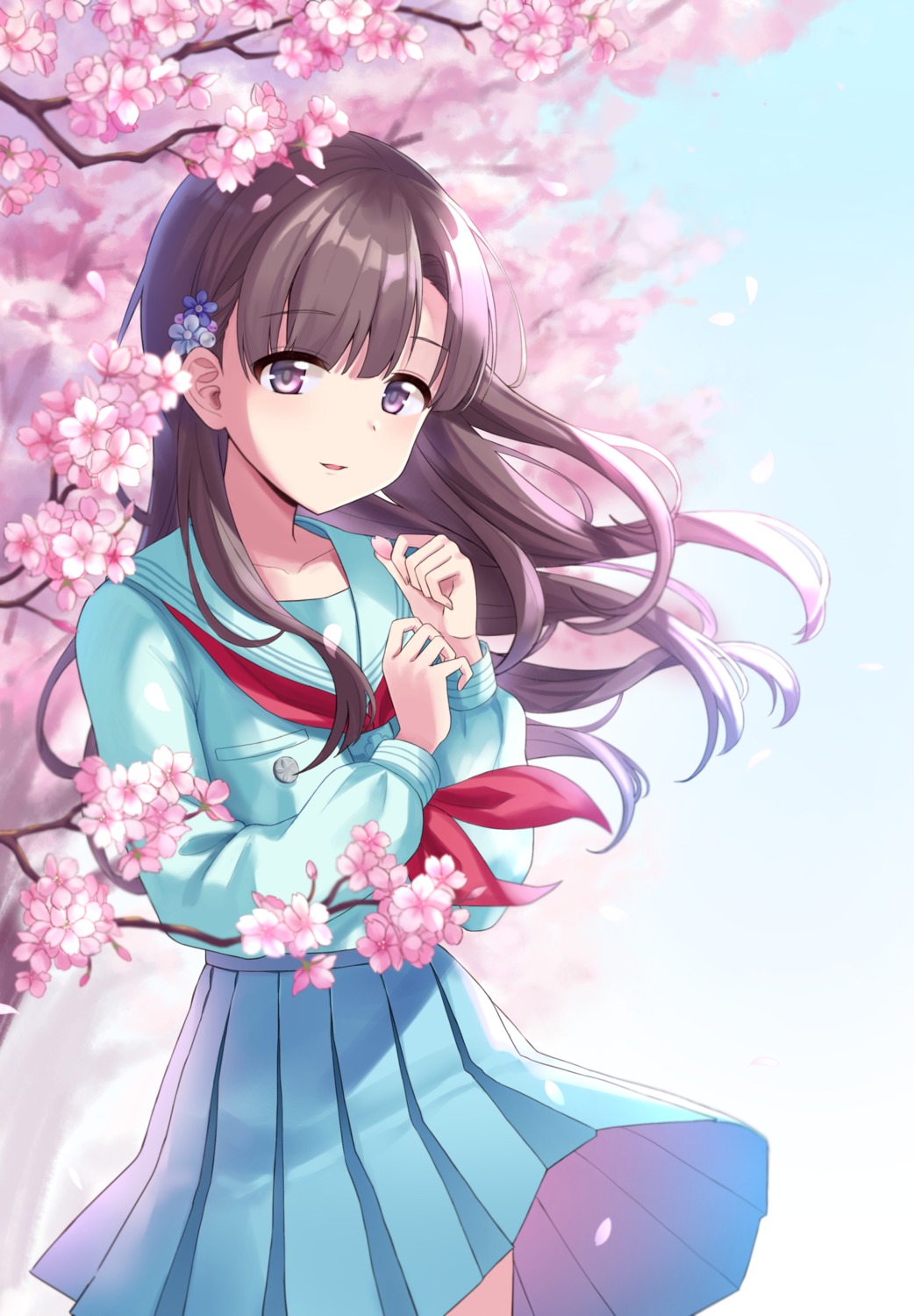 ench0, kobayakawa_sae, seifuku, skirt_lift, the_idolm@ster, the_idolm@ster_cinderella_girls