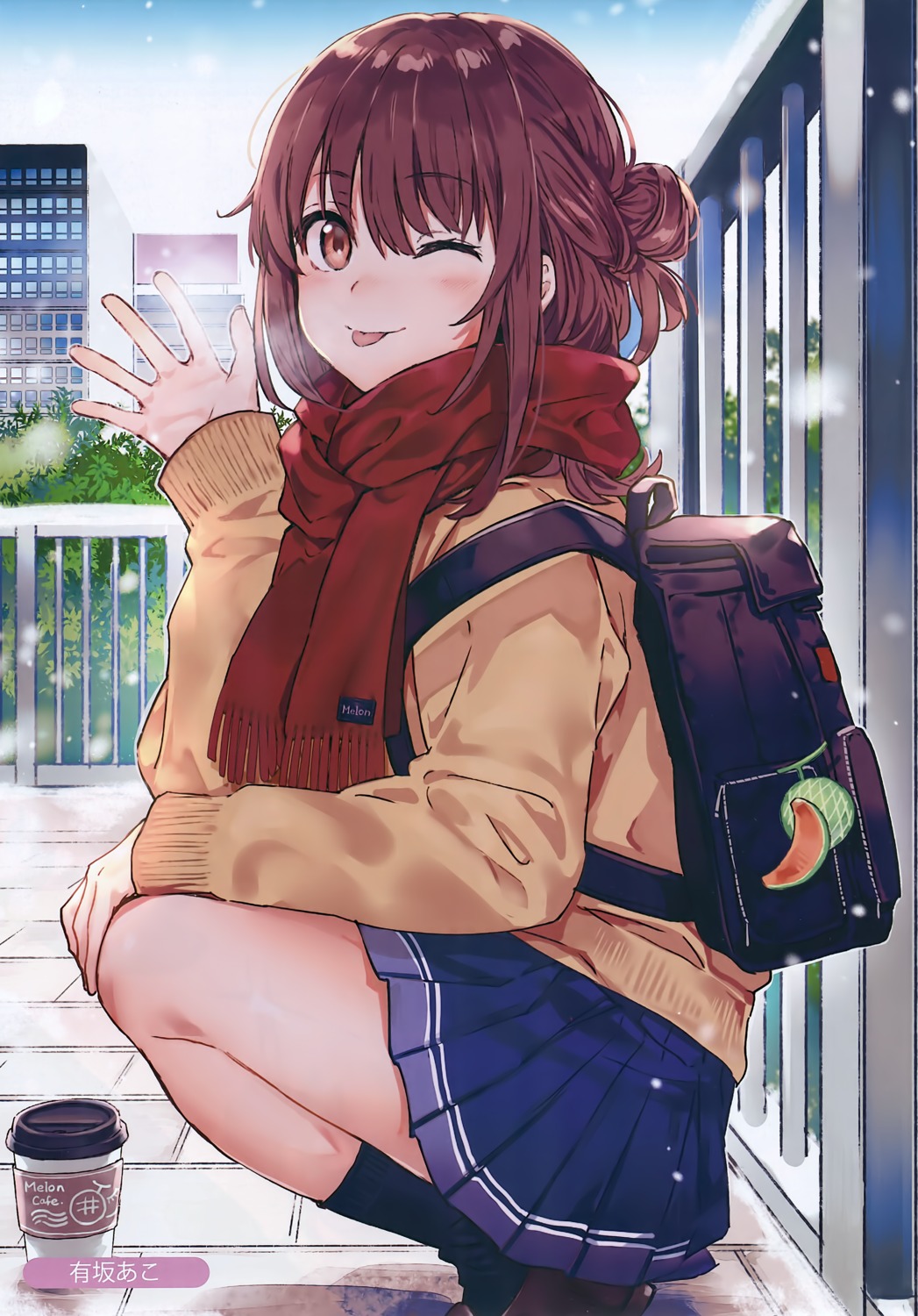 arisaka_ako, melonbooks, seifuku, sweater