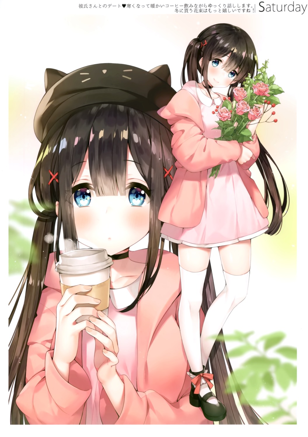 ayamy, dress, hachigo, miyawaki_sana, thighhighs