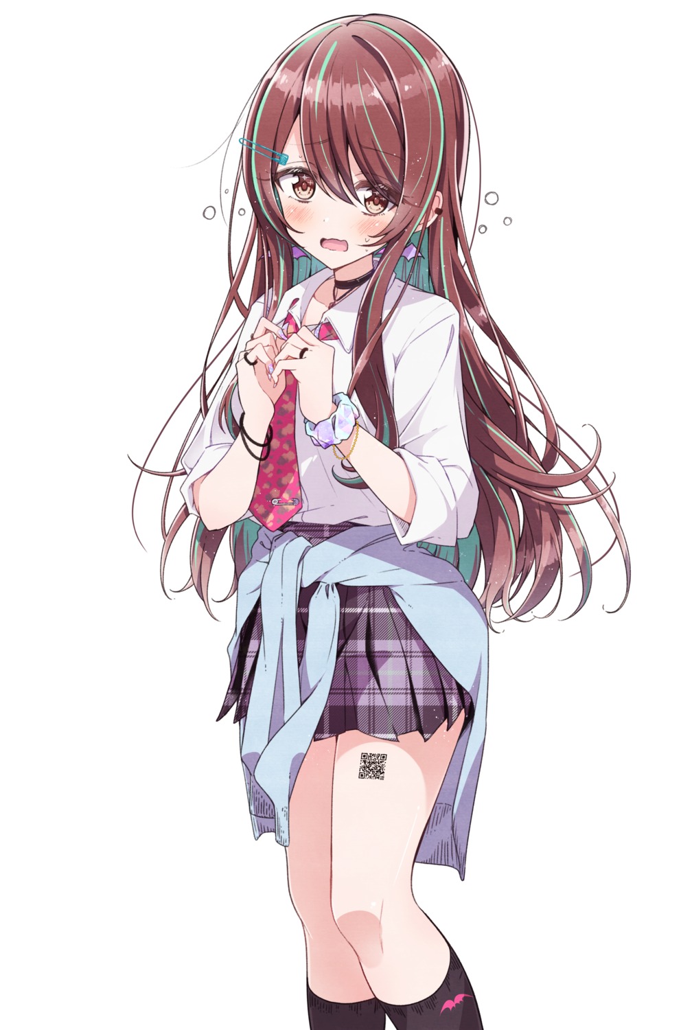 bokkun_(doyagaobyo), oosaki_tenka, seifuku, sweater, tattoo, the_idolm@ster, the_idolm@ster_shiny_colors