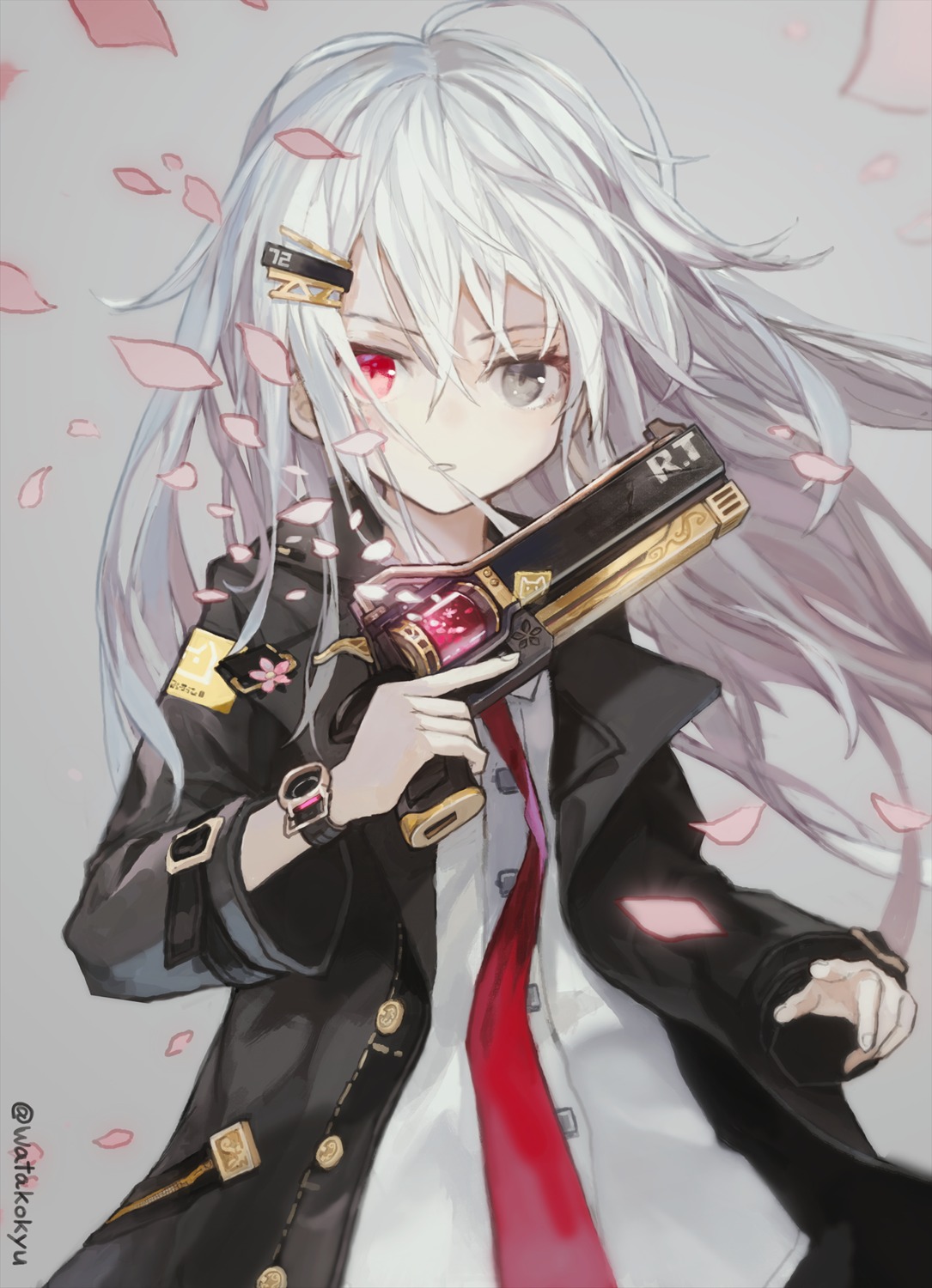 gun, heterochromia, scyze