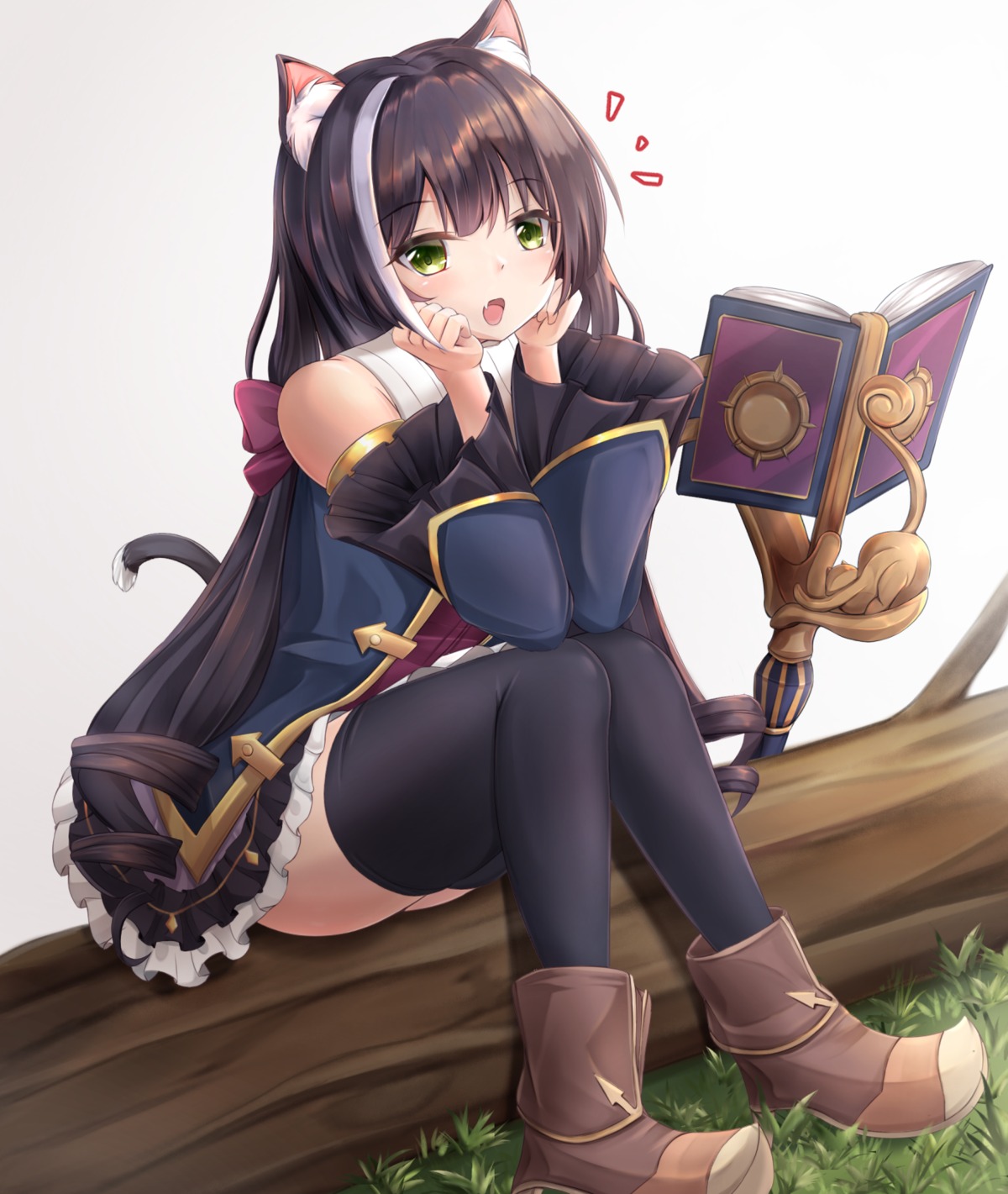animal_ears, karyl_(princess_connect), mctom, nekomimi, princess_connect!, princess_connect!_re:dive, skirt_lift, tail