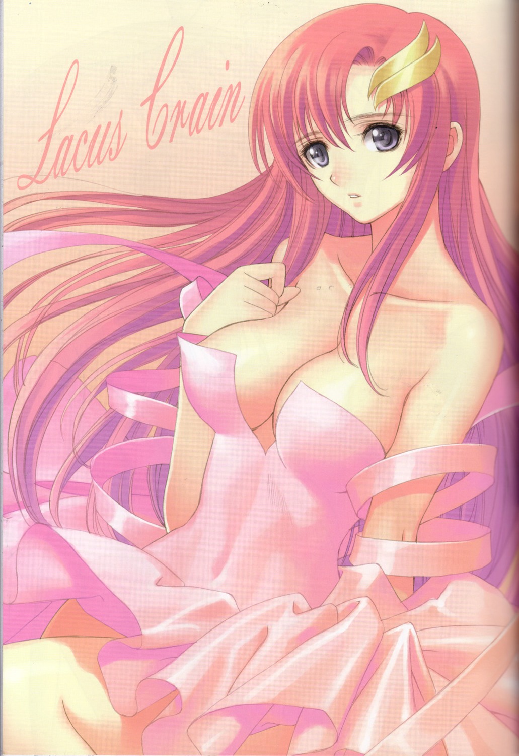binding_discoloration, cleavage, gundam, gundam_seed, gundam_seed_destiny, lacus_clyne, tony_taka