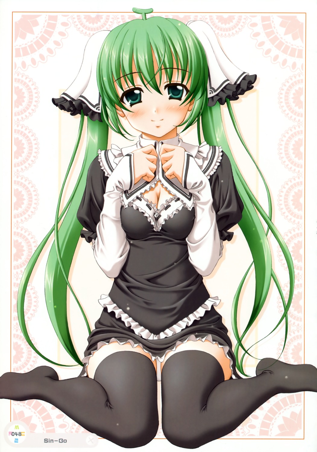 cleavage, lolita_fashion, melon-chan, melonbooks, melongirls, sin-go, thighhighs