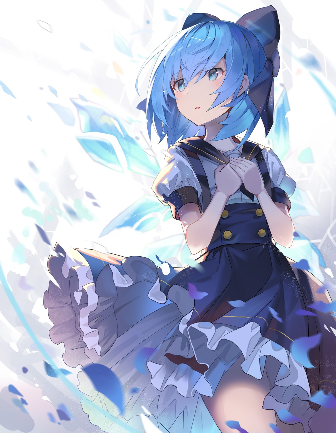 cirno, dress, falken_(yutozin), skirt_lift, touhou, wings