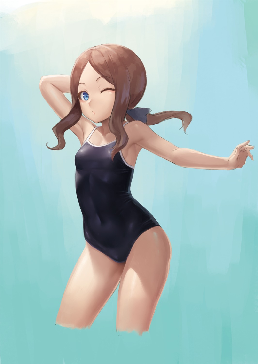 fate/grand_order, leonardo_da_vinci_(fate), ranma_(kamenrideroz), school_swimsuit, swimsuits