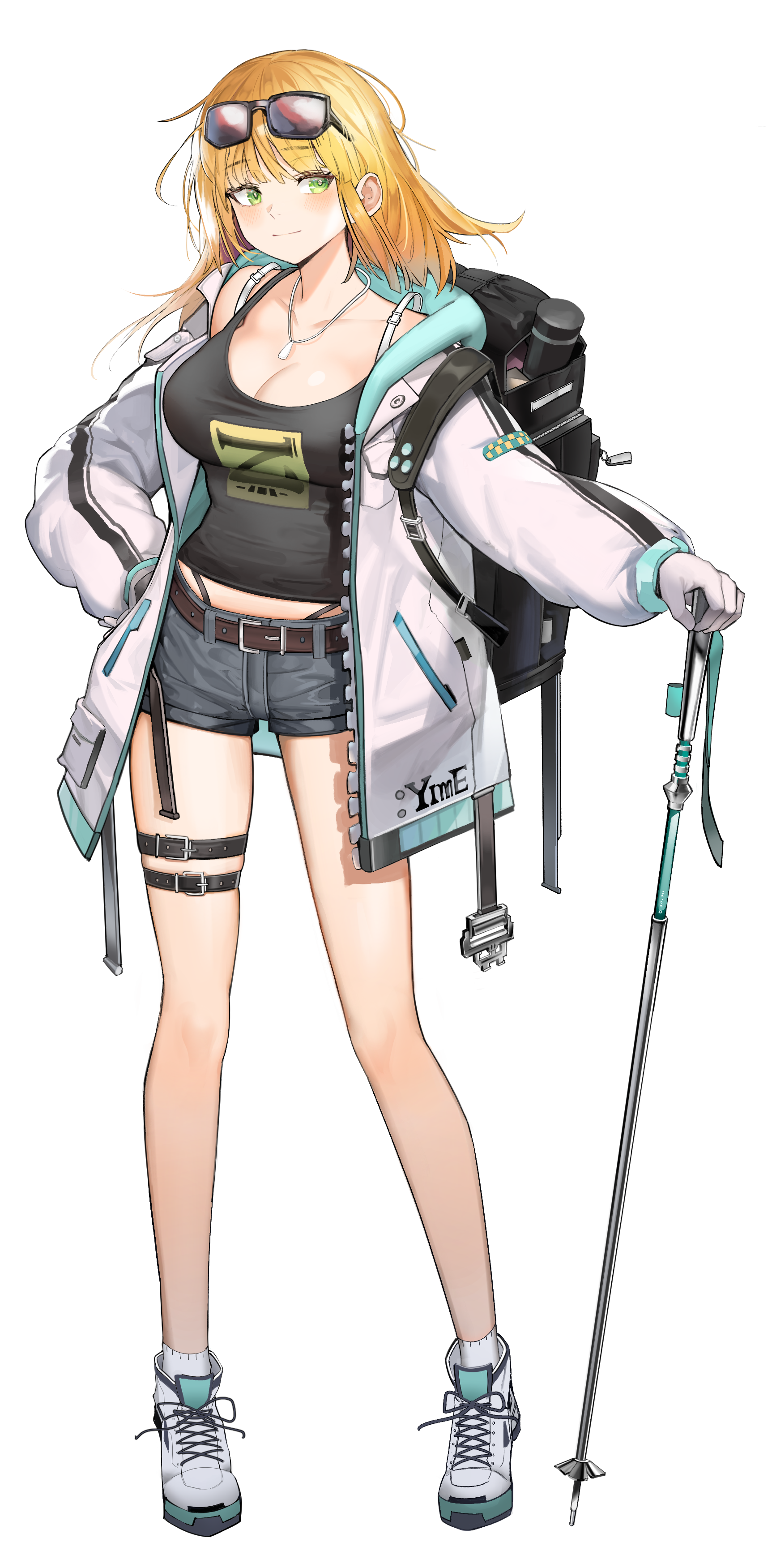 bra, cizzi, cleavage, garter, megane, pantsu