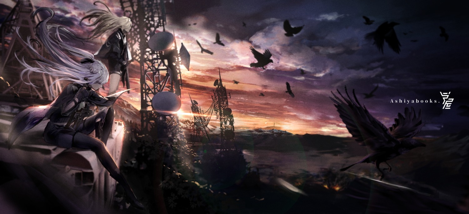 aizawa_masaya, ak-12_(girls_frontline), an-94_(girls_frontline), girls_frontline, gun, landscape