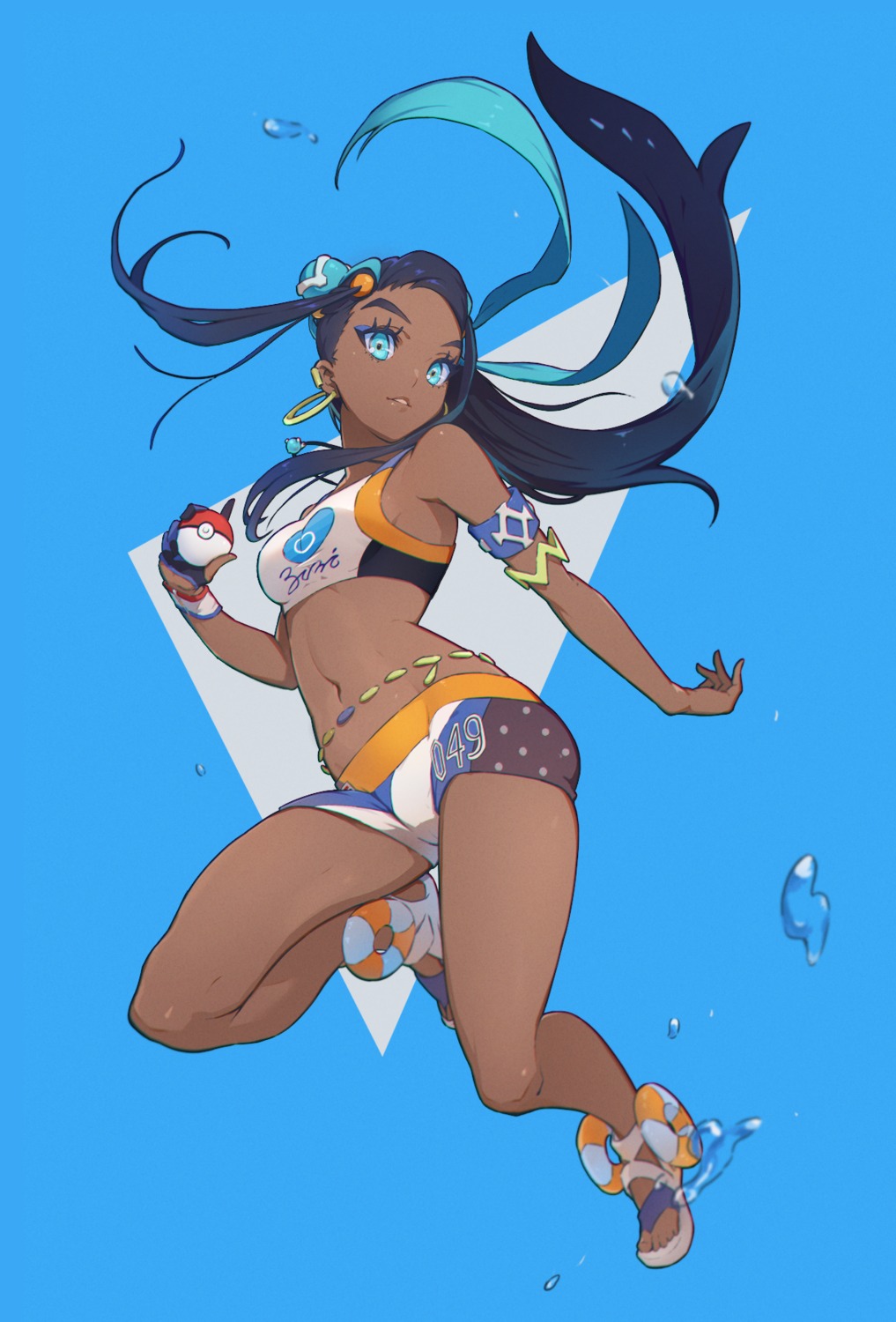 bike_shorts, bikini_top, eito_nishikawa, pokemon, pokemon_swsh, rurina_(pokemon), swimsuits