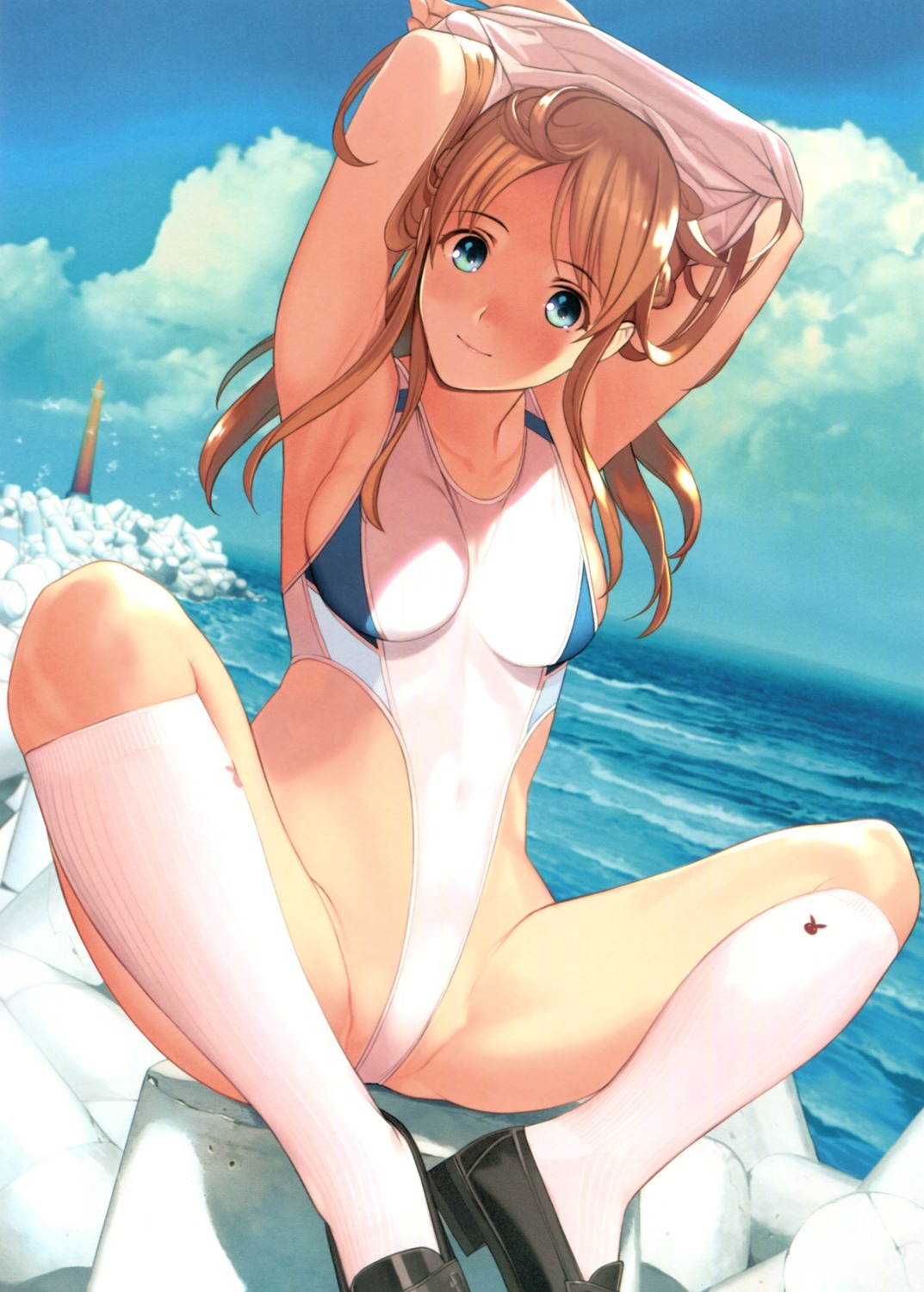 mibu_natsuki, shirt_lift, swimsuits, toranoana, undressing