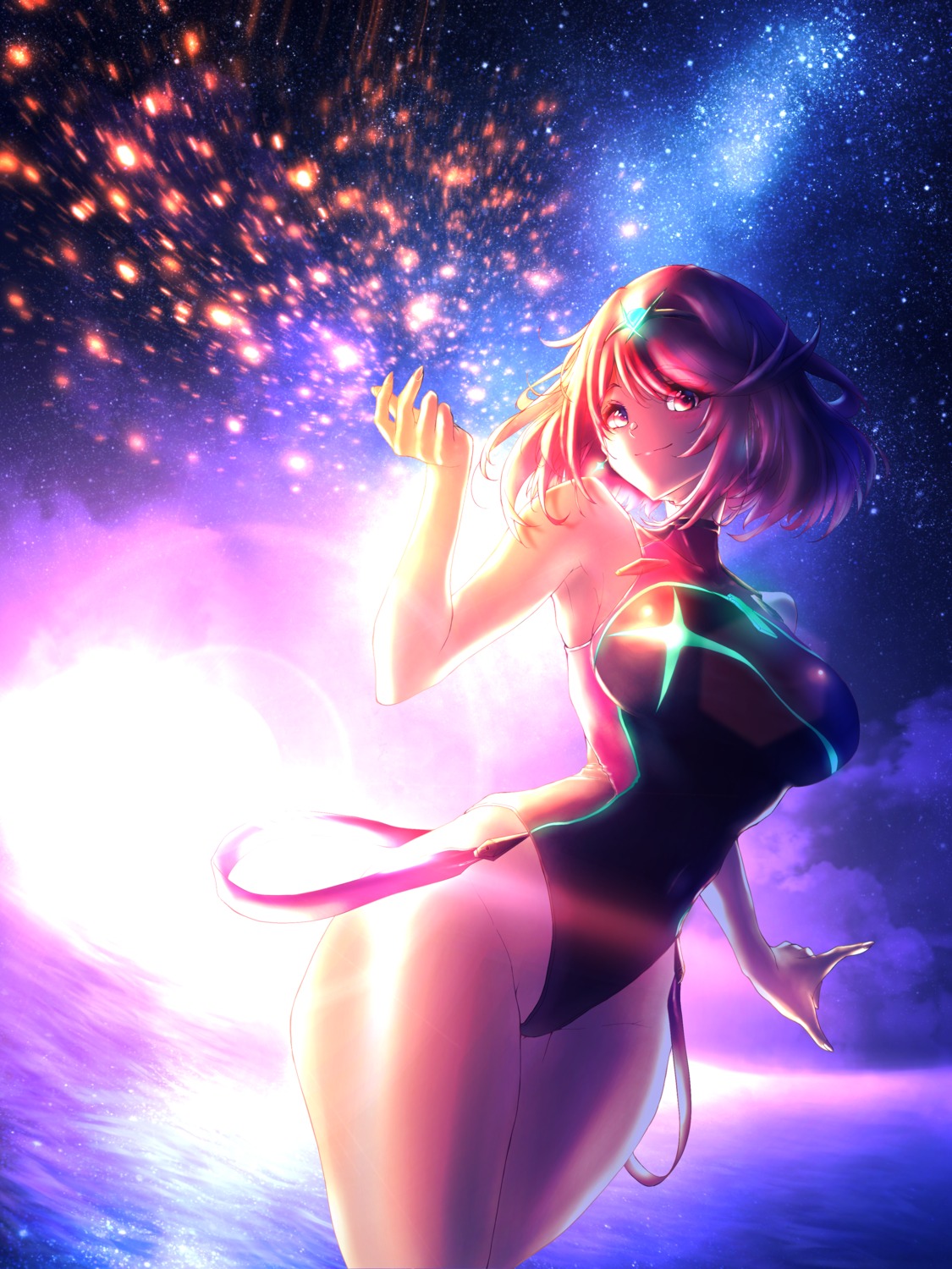 hakusai_(hksicabb), homura_(xenoblade_2), swimsuits, xenoblade_(series), xenoblade_2