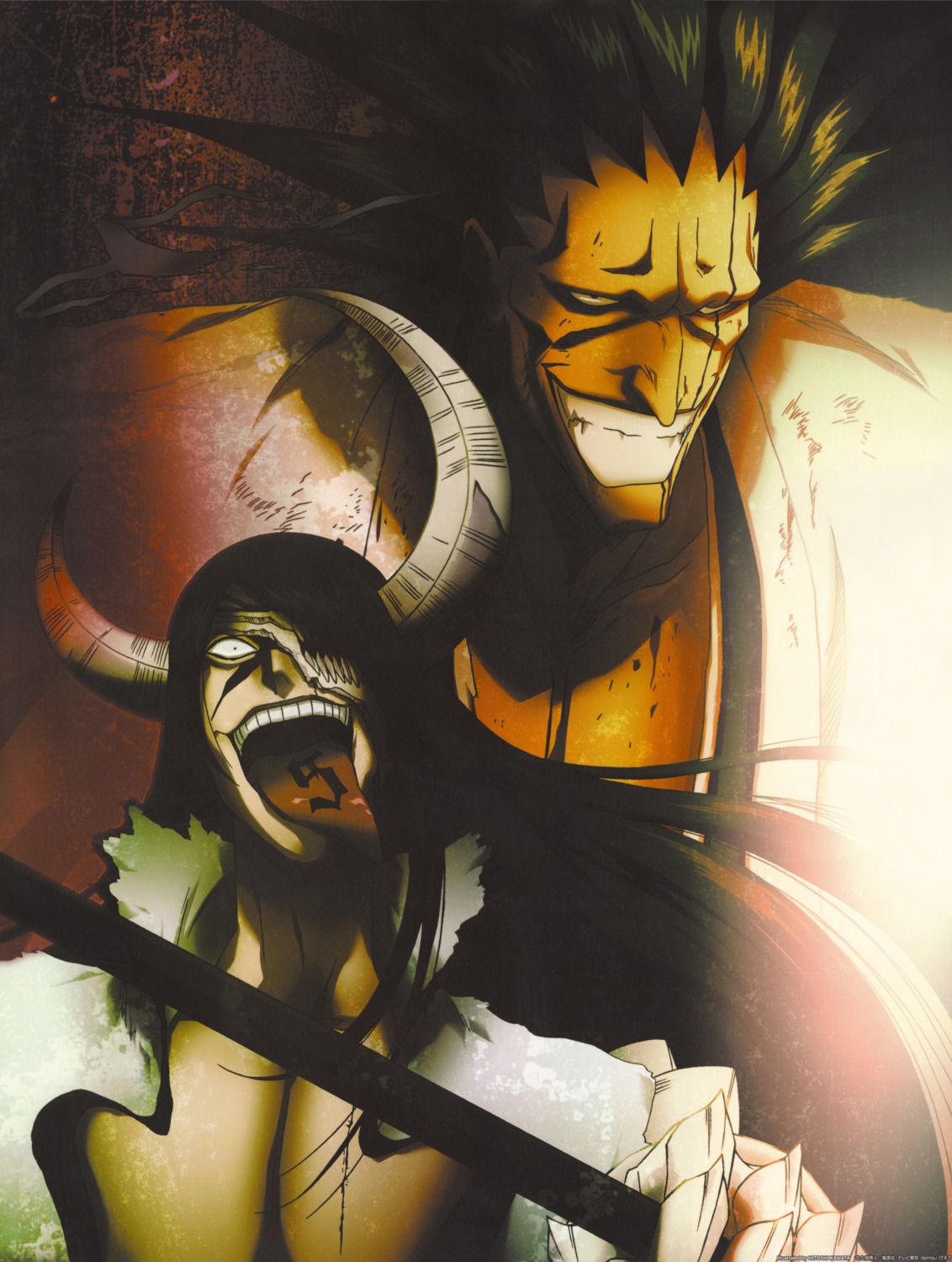 bleach, kamata_hitoshi, male, nnoitra_jiruga, zaraki_kenpachi