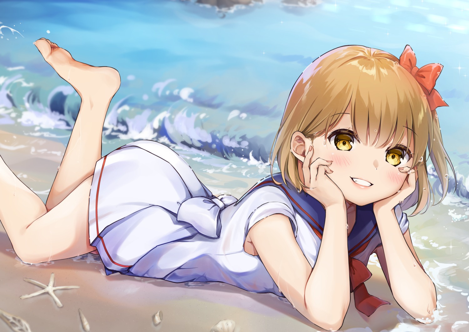 feet, kodama_(koda_mat), seifuku, wet