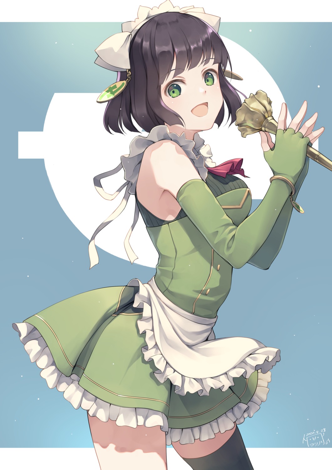 kyoumachi_seika, maid, thighhighs, voiceroid, yoshino_ryou