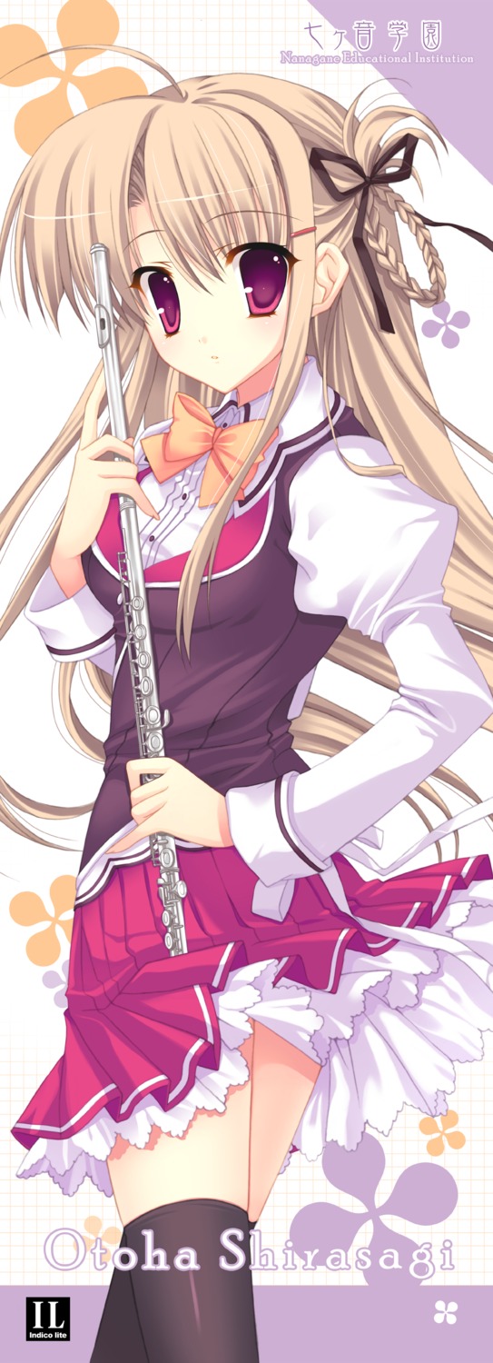indico_lite, mitha, nanagane_educational_institution, seifuku, shirasagi_otoha, stick_poster, thighhighs