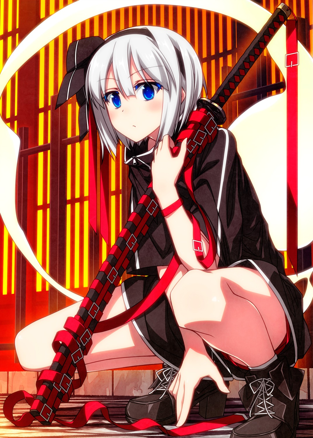 heels, konpaku_youmu, myon, sazanami_mio, sword, touhou