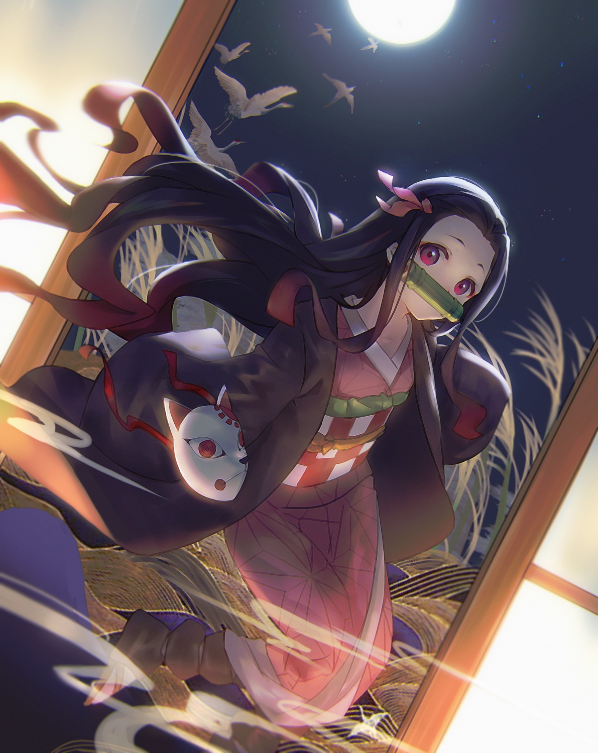 banxuan_c2ka, japanese_clothes, kamado_nezuko, kimetsu_no_yaiba