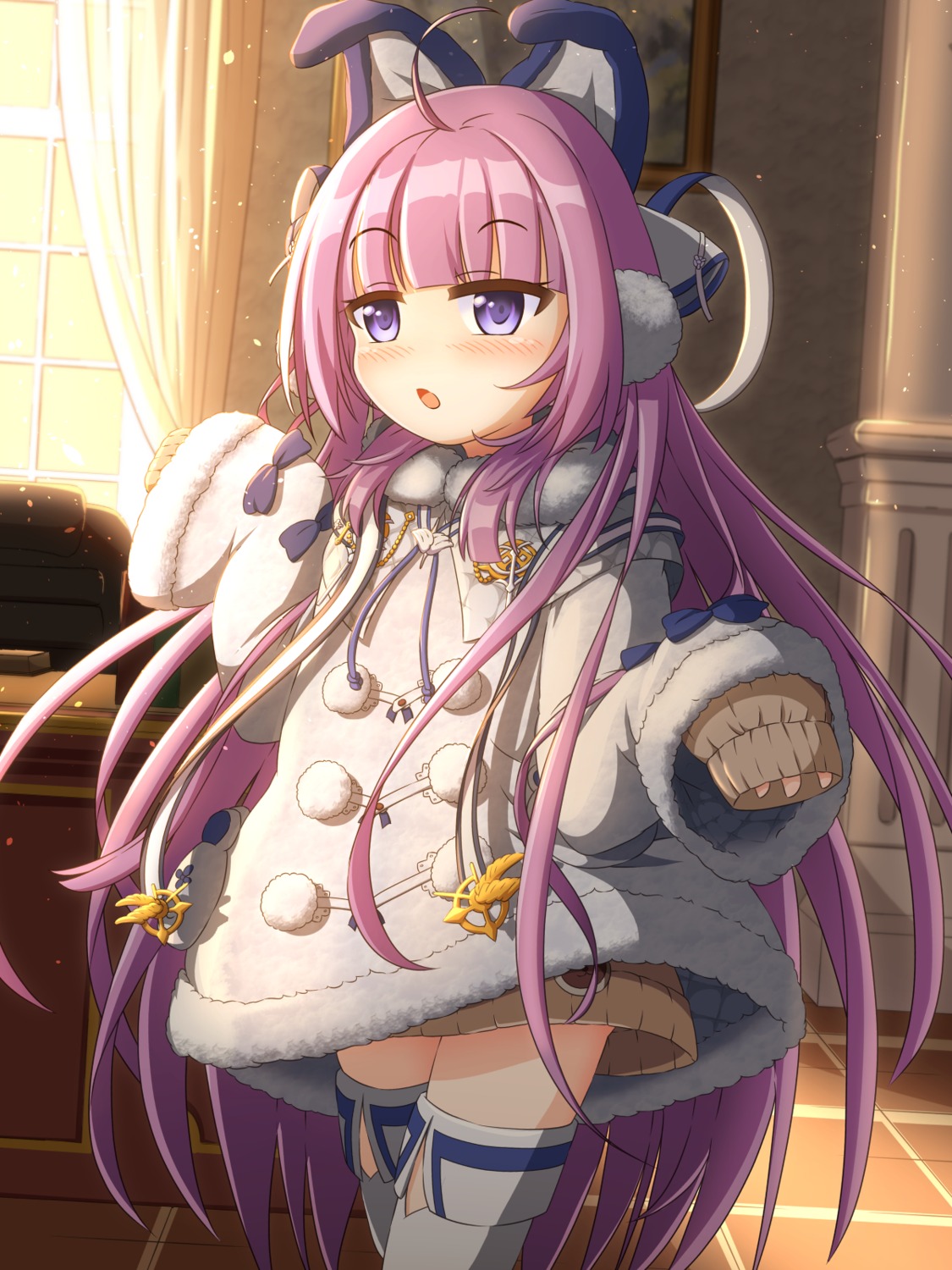 animal_ears, azur_lane, sweater, tashkent_(azur_lane), thighhighs, uosshi