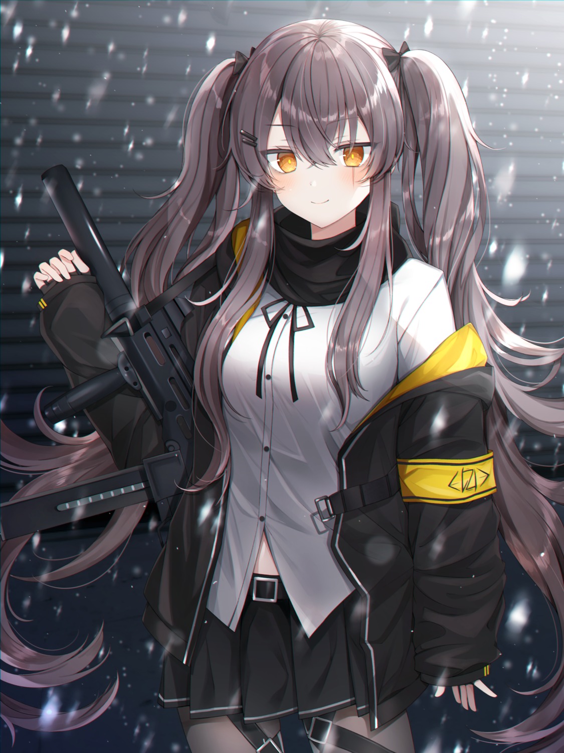 49_(yonkyuu), garter, girls_frontline, gun, pantyhose, ump45_(girls_frontline)