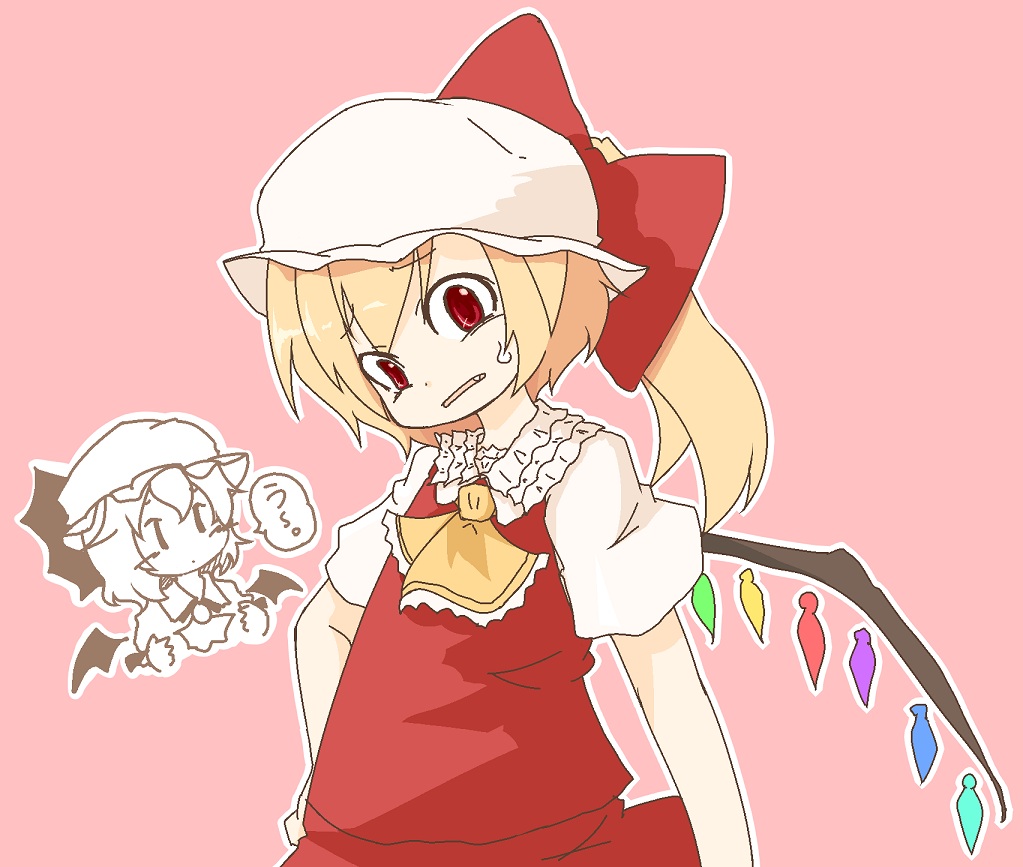 2580rs, flandre_scarlet, remilia_scarlet, touhou, wings