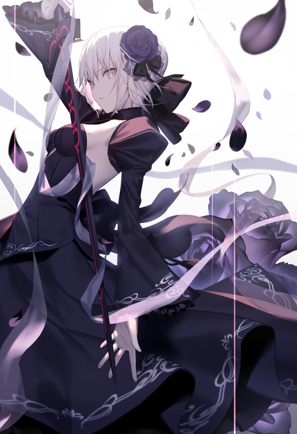 artoria_pendragon_(fate), artoria_pendragon_alter_(fate), dress, fate/grand_order, mashima_saki_(mashimasa), sword