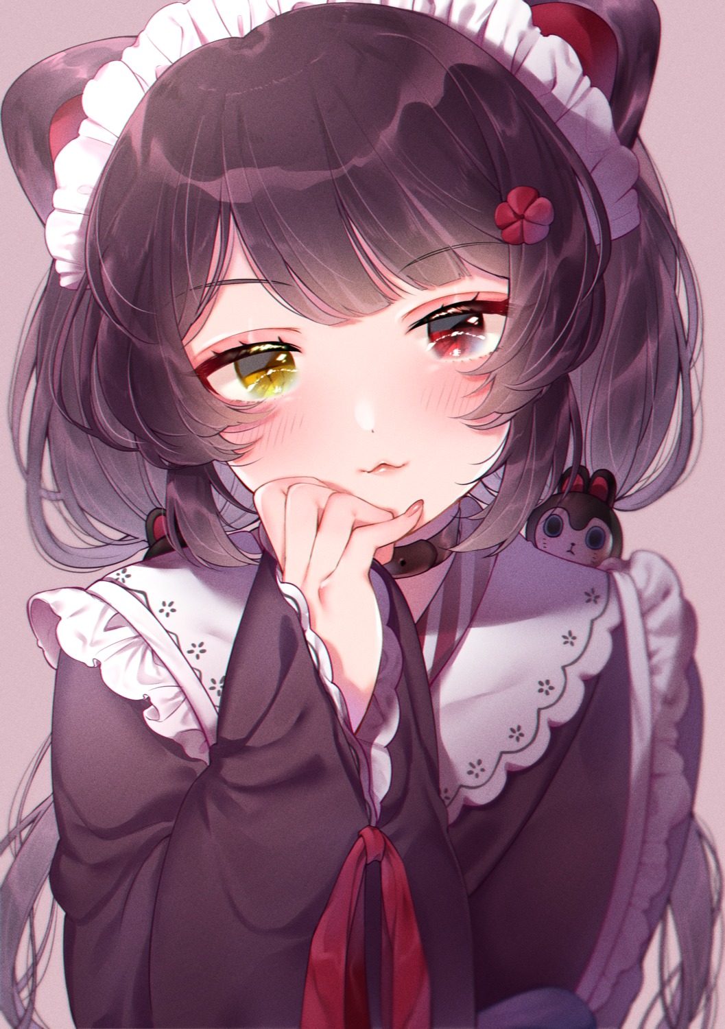 animal_ears, heterochromia, inui_toko, inumimi, maid, nijisanji, shiguri, wa_maid