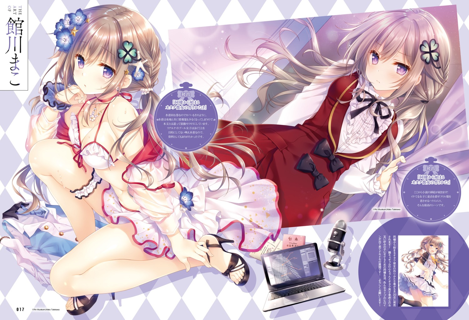 bikini, cleavage, dousei_kara_hajimaru_otaku_kanojo_no_tsukurikata, garter, heels, nishina_kokoro, seifuku, swimsuits