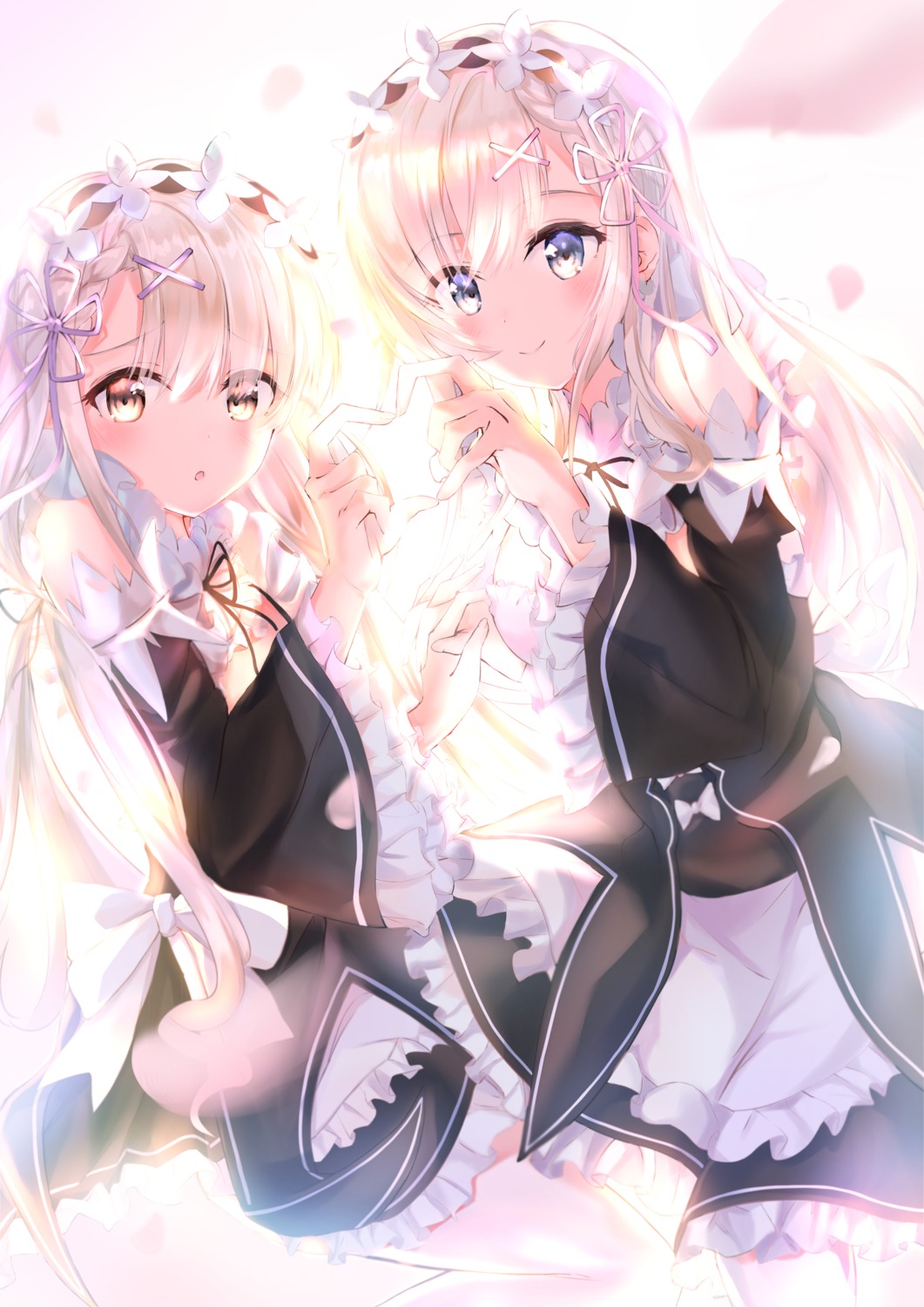 cosplay, hisakawa_hayate, hisakawa_nagi, maddo_(gasser_0518), maid, ram_(re_zero), re:zero_kara_hajimeru_isekai_seikatsu, rem_(re_zero)