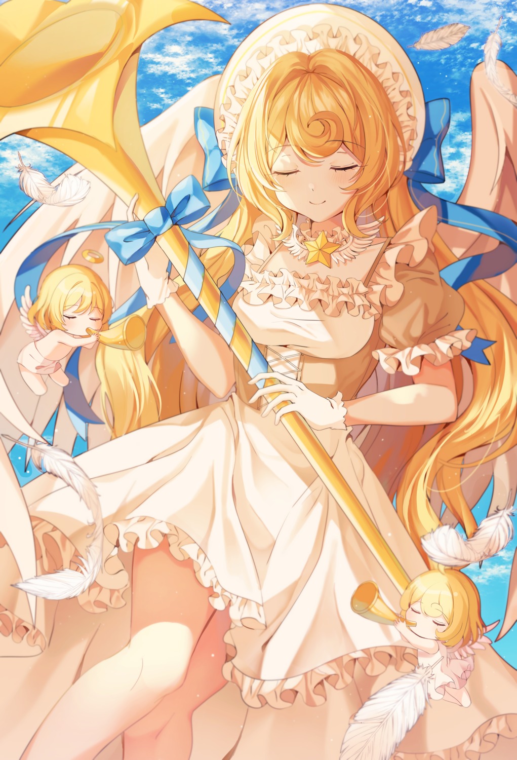 angel, angel_cookie, chibi, cookie_run, dress, tess_(88884), wings